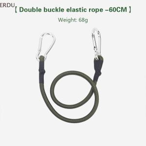 💖【Special price】💖ERDU 30 60 90 120cm Carabiner Elastic Rope Outdoor Camping Luggage Strap Clothesline Stretch Durable Camping Equipment Multifunction