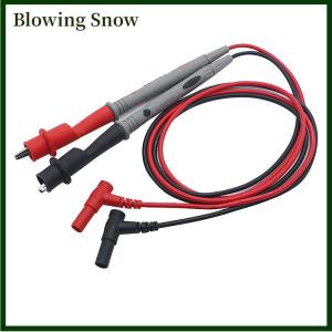 Blowing หัววัดปลายแผ่นทองลวดซิลิโคน2ชิ้น เซ็ตเข็มทดสอบตะกั่วมัลติมิเตอร์แบบดิจิตอลอเนกประสงค์สายปากกาสายเคเบิ้ล