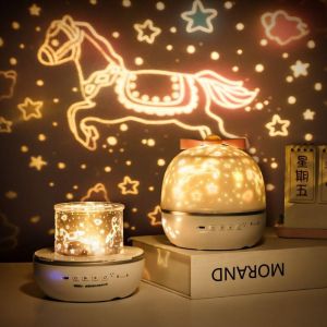 Đèn Chiếu Sao Xoay 360 Độ Led Đổi Màu Mini Kèm 6 Film | Đèn Ngủ Vũ Trụ Decor Phòng Cao Cấp Ánh Sáng Tinh Tế