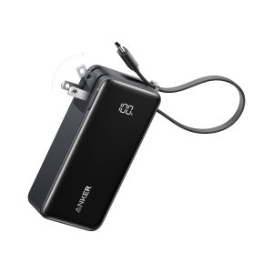 Anker Power Bank (10000mAh Fusion Built-In USB-C Cable) PD 30W Charger A1637
