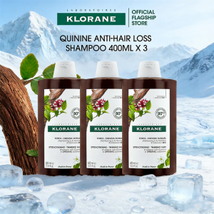 【Bundle of 3】KLORANE - Strengthening Shampoo - Restores Resistance & Vitality - Reduces Hair Loss by 60%* - 400ml