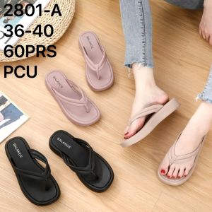 Sandal Jepit Wedgesperempuan sandasl karet jelly Balance 2801-A