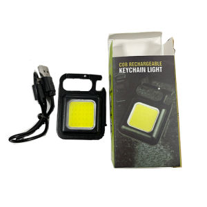 Mini LED Working Light Portable Pocket Flashlight USB Rechargeable Key Lights Lantern Camping Outside Hiking COB Light