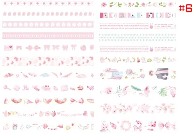 Set 20 Cuộn Băng Dính Washi Tape Trang Trí Scrapbook Planner [ 046 ]