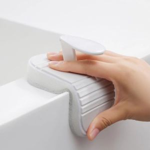 VMCTRD ยืดหยุ่น แปรงทำความสะอาดห้องน้ำ พร้อมที่จับ ฟองน้ำ แปรงทำความสะอาดฟองน้ำ ใหม่ งอได้ แปรงขัดกระเบื้อง ของใช้ในห้องน้ำ