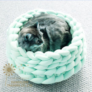 [DANDELION]Cotton KnittedBed Basket Warm Woven Cat Nest Cozy Cuddler for Dogs & Cats BedFurnitureHouse