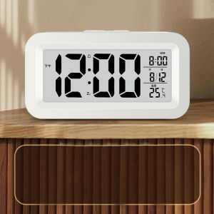 Đồng hồ led để bàn báo thức màn hình LCD cao cấp đo nhiệt độ và độ ẩm-NIEVE