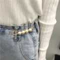 Pearl Brooch Clip Pants Jeans Skirt Brooches Adjustable Buckle Pants Waist Pin 5.5cm/7.5cm. 