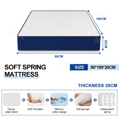 【10 Years WARRANTY】DREAME Premium 8.1 inch bed mattress Memory Foam Spring Mattress Single/Twin/Double/Queen/King Size Optional foam for bed 2 person bed foam for single bed foam mattress with foam for bed family size sale mattress foam bed