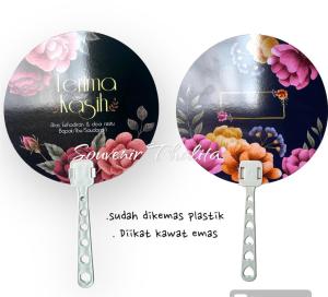 Isi 25 Pcs Souvenir Kipas Bunga Cantik Model Terbaru