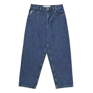 ＜1026＞ Popular Street Clothes This Year JNCO Jeans Y2K Casual Hip Hop Blue Loose-Fitting Jeans
