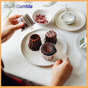 [Clark Carrida] 6 cái Khuôn bánh canele khuôn bánh canele nhỏ không dính khuôn bánh muffin dụng cụ nướng bánh cupcake khuôn bánh ngọt bằng thép carbon giá đỡ bánh cupcake nhỏ