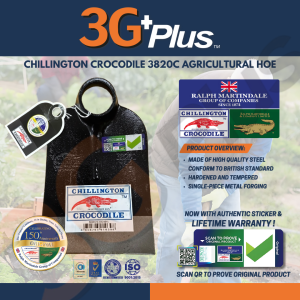 [100% ORIGINAL] Chillington Crocodile 3820/C Agricultural Hoe Cangkul Tanah Cap Buaya (2LBS - 6LBS)