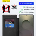 BKWHALE Vỏ điện thoại từ Đối với Samsung Galaxy S25 Ultra S24 + S23 Ultra S22 + S24 Ultra S23 Plus S25Edge S24FE S23FE Với người giữ thẻ Xóa bìa sau Da flip điện thoại trường hợp. 