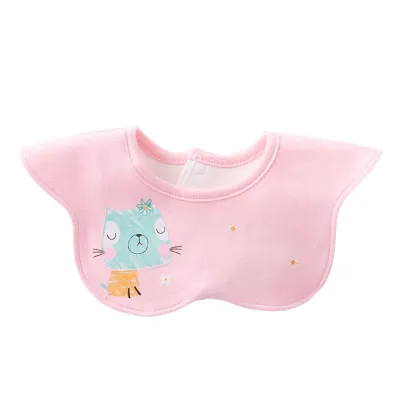 Super Absorbent Baby Bib Saliva Soft Towel Teething Saliva Bib With Button Pure Cotton Breathable Material Cute Bib