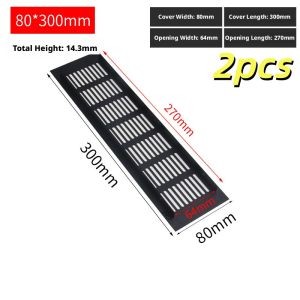 2Pcs Black Anodized Gold Aluminum Alloy Air Vent For Table Cabinet Ventilation Hole