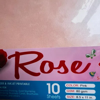 Specialty Paper Veco Rose Scented 80gsm Short/Long SOLD PER PACK/10 sheets