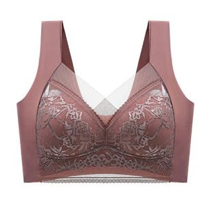 Nonmarking Ice lace comfortable womens underwear fixed cup bra