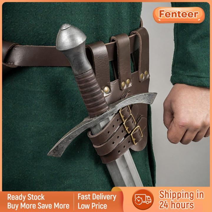 Fenteer Medieval Sword Frog Classical Adjustable Game Props Belt Sword ...