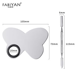Bảng Màu Trang Điểm Bằng Thép Không Gỉ Bảng Trộn Đánh Bóng Móng Nghệ Thuật Bảng Trộn Phấn Mắt Nền + THÌA TRỘN