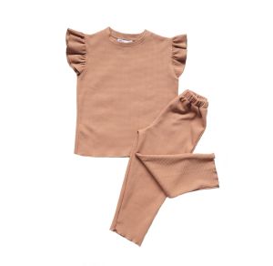 Baby Sachi Ruffle Waffle Set I Setelan Anak Perempuan I Setelan Ruffle Waffle Anak Perempuan