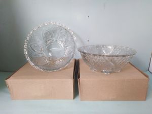 Mangkok sayur kaca 10 inchi motif RB2600 / KIG / kaca