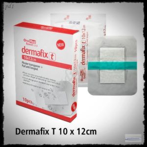 Dermafix 10x12 cm Plester Transparan Anti Air Penutup Luka dengan Pad/Bantalan per 2 pcs