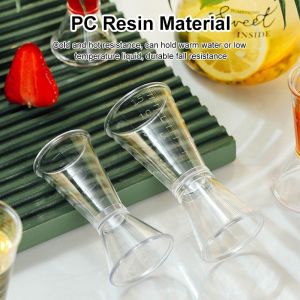 Double Jigger Measuring Cup 20/40cc Transparent Jigger 100ml Milktea Coffee Liquid Measure Cup Set Tools