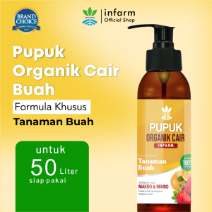 INFARM - Pupuk Kompos Pupuk Organik Cair Tanaman Buah / Bunga 100mL POC Kompos untuk Melebatkan Buah Pemanis Buah Cocok untuk Semua Tanaman Mangga Jambu Jeruk Anggur Booster Cepat Berbuah Anti Rontok Buah Berkualitas Nutrisi Organik Lengkap Cepat Panen