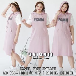 UNION11 - DRESS KNIT IMPORT PREMIUM HIGH QUALITY LD 110 - 130 MUAT SAMPAI BB 90 KG / DRESS JUMBO WANITA TERBARU FCMM