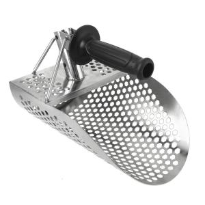 Metal Detecting Sand Scoop Stainless Steel Underwater Digging Shovel Beach Underwater Sand Scoop with Handle Easy Use