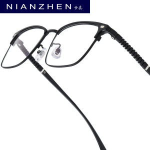NIANZHEN Titanium Alloy Eyeglasses Frame Men Square Brand Design Glasses Women Ultralight-Weight Retro Eyewear Spectacles 99070