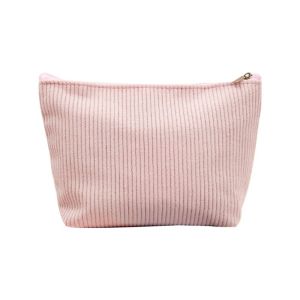 BNUE1 Bền bỉ Túi đựng mỹ phẩm bằng vải nhung gân Dung lượng lớn Khóa kéo di động Túi đựng đồ vệ sinh cá nhân Rộng rãi Đa chức năng Túi đựng đồ trang điểm hình bánh bao Hàng ngày