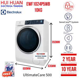 Electrolux 10kg UltimateCare 500 Front Load washing machine with UltraMix EWF1024P5WB