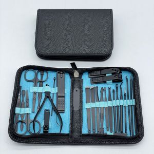 16/26Pcs Manicure and Pedicure Set Stainless Steel Nail Clipper Cutter Trimmer Reduce Bruised Nails Personal Care Tools