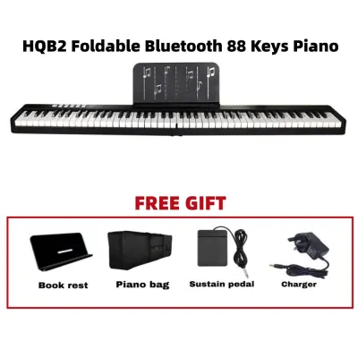 easygoing【24H】Foldable Rechargeable 88 Keys Piano Bluetooth Electronic Keyboard Portable Electronic Piano