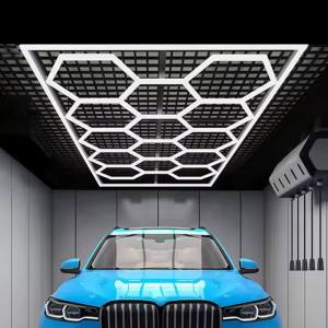 Garage Light Hexagon Lights Lamp 220V LED Tube Honeycomb Ceiling Lighting For Auto Car Body Repair LED Workshop