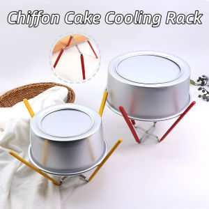 4Claw Silicone Cooling Rack Foldable Stainless Steel Chiffon Cake Inverting Cooling Baking Accessory