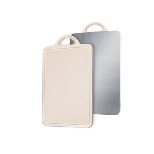 F-shine เขียงสแตนเลส เขียงสแตนเลส2ด้าน เขียง2ด้าน เขียงสแตนเลส304 เขียงพลาสติกเกรดอาหาร เขียงสแตนเลส+พลาสติก เขียงอเนกประสงค์ แข็งแรงทนทาน