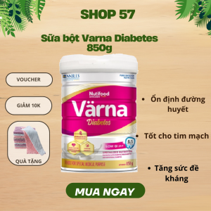 Nutifood Varna Diabetes 850g - Sữa Bột Hỗ Trợ Điều Trị Tiểu Đường Giảm Đường Huyết Tăng Cường Sức Khỏe