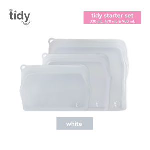 The Tidy Concept Tidy Starter Set (Set of 3) - Reusable Silicone Bag (BAGS ONLY WRISTLET NOT INCLUDED)