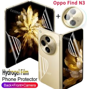 Pelindung Layar Kompatibel Untuk Oppo Find N3 Fold paket 4 in 1 bahan hydrogel Versi Bening dan paket 3 in 1 Versi Matte (Premium)