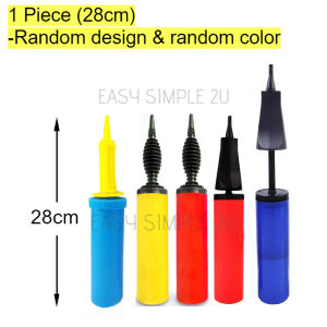 (1Piece) Balloon Ball Inflator Air Portable Plastic Manual Hand Held Pump Blower Multifit Nozzle Foil Latex