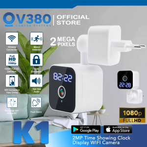 V380 K1 2MP Time Showing Clock Display WIFI Camera
