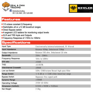 Kevler 231 SUB Dual 31 Band Graphic Equalizer