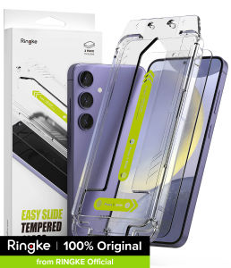 Ringke Easy Slide Tempered Glass Screen Protector for the Galaxy S24 9H hardness included with installation tool