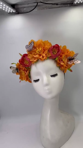 Dân Tộc hoa bướm hairband cho các bên đám cưới hairhoop Mexico lễ hội lễ kỷ niệm hairhoop kỳ nghỉ đạo cụ cung cấp