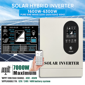Hybrid Solar Inverter 1600W 3200W 4500W 6200W MPPT 100A Pure Sine Wave 12V/24V/48V