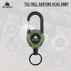 Tali Roll Gantung ID Card Panjang 50 Cm Tali Baja Hook Carabinner