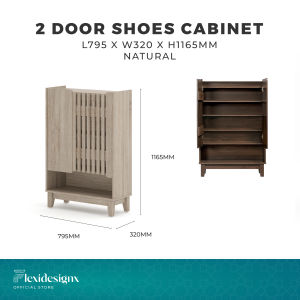 Shoe Cabinet / Shoe Rack / 3 / 2 / 1 Door Shoe Cabinet + Open Shelving / Shoe Storage Cabinet Flexidesignx CARLOS